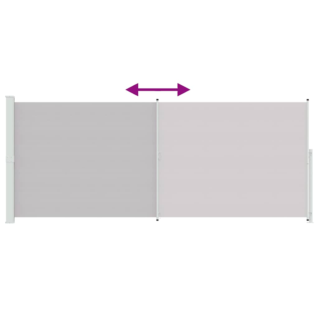 Tenda Laterale Retrattile per Patio 200x500 cm Grigia
