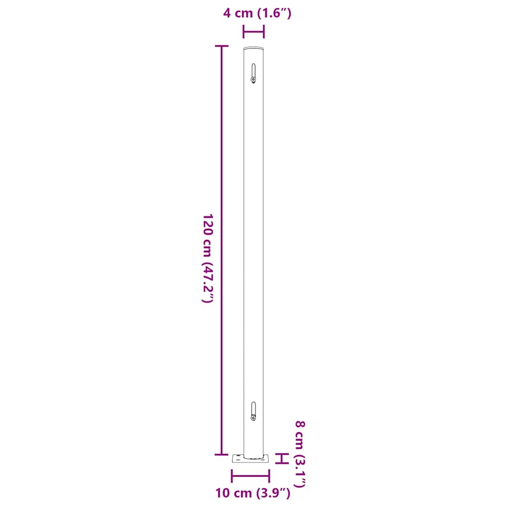 Tenda Laterale Retrattile per Patio 200x500 cm Grigia | homemem39