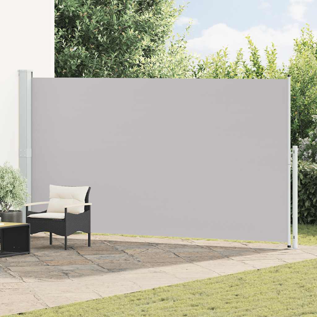 Tenda Laterale Retrattile per Patio 200x500 cm Grigia | homemem39
