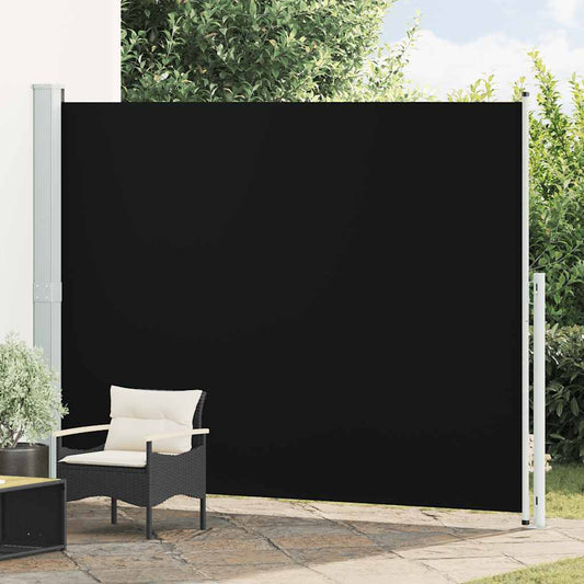 Tenda Laterale Retrattile per Patio 220x300 cm Nera | homemem39