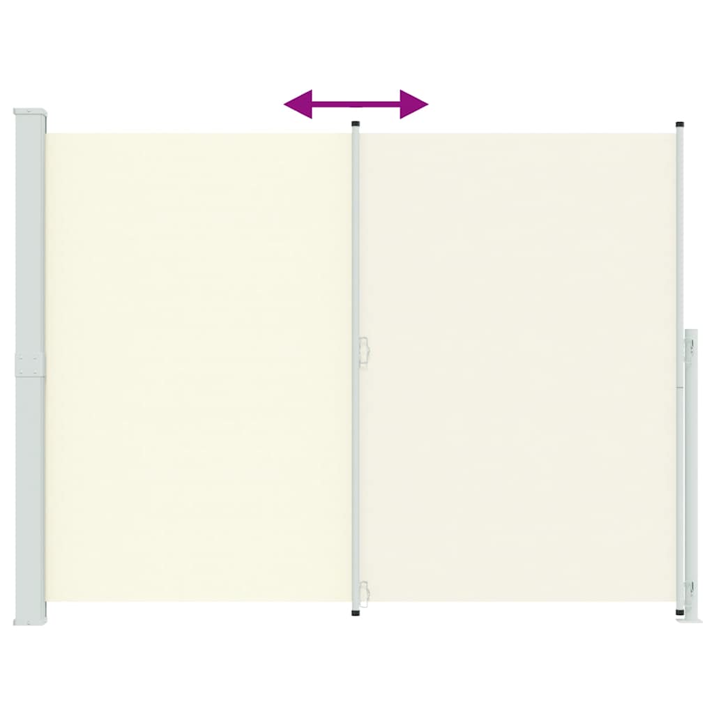 Tenda Laterale Retrattile per Patio 220x300 cm Crema | homemem39