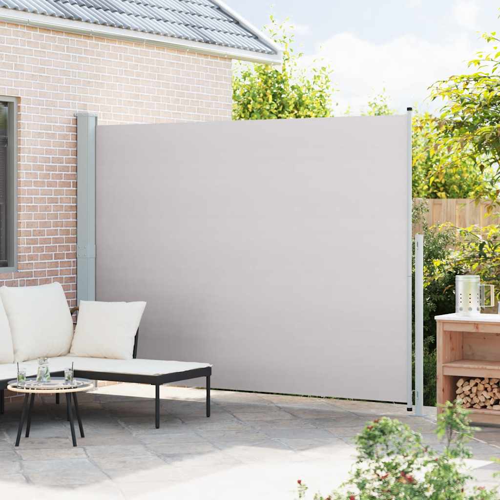 Tenda Laterale Retrattile per Patio 220x300 cm Grigia