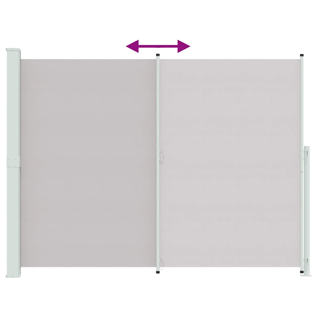 Tenda Laterale Retrattile per Patio 220x300 cm Grigia | homemem39