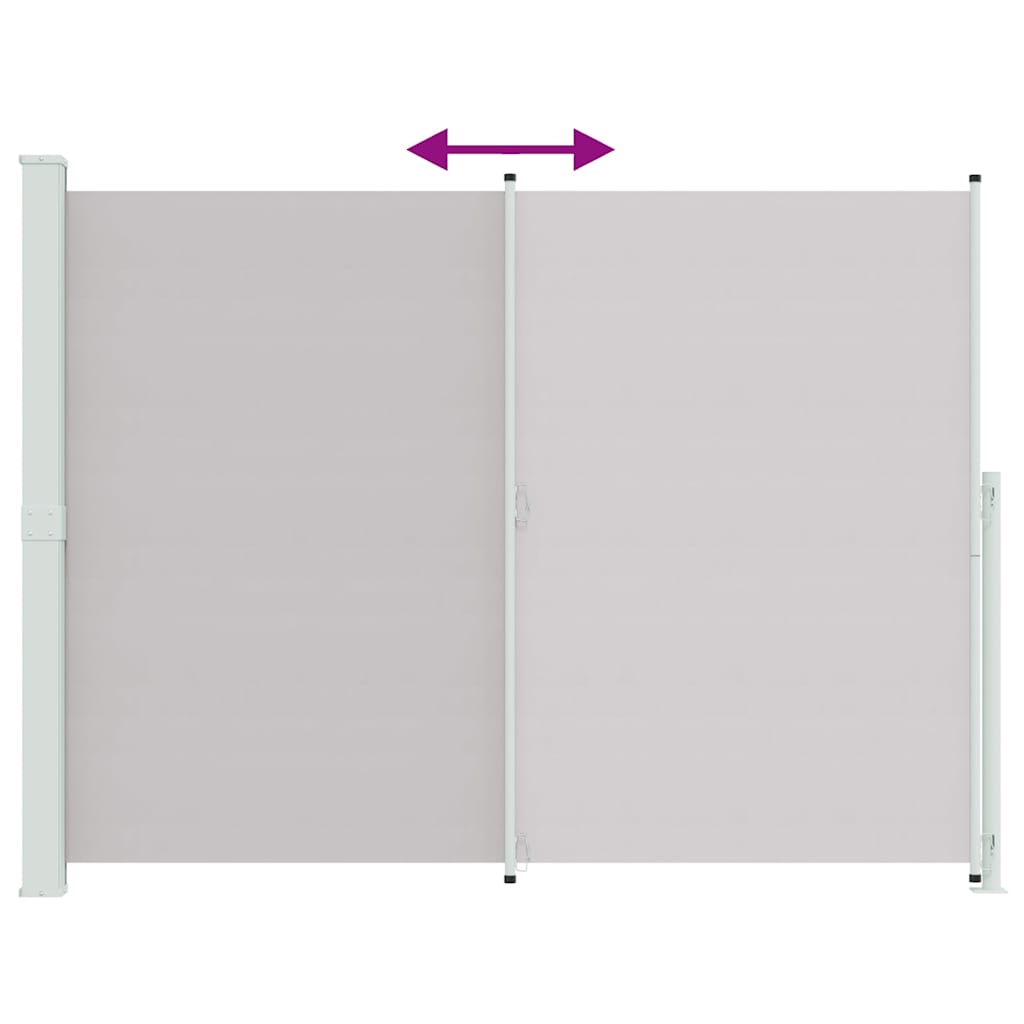 Tenda Laterale Retrattile per Patio 220x314 cm Grigia