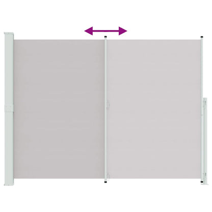 Tenda Laterale Retrattile per Patio 220x314 cm Grigia