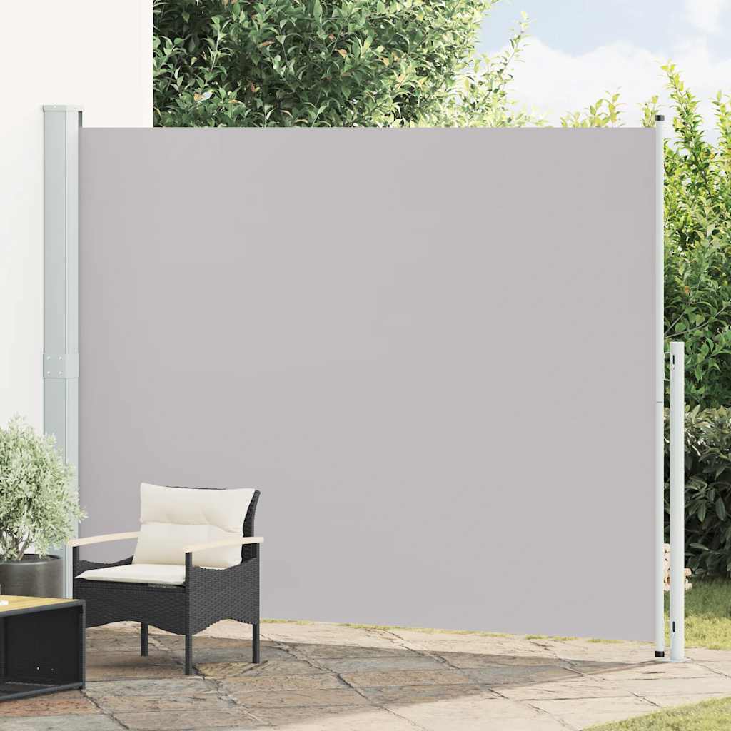 Tenda Laterale Retrattile per Patio 220x300 cm Grigia | homemem39