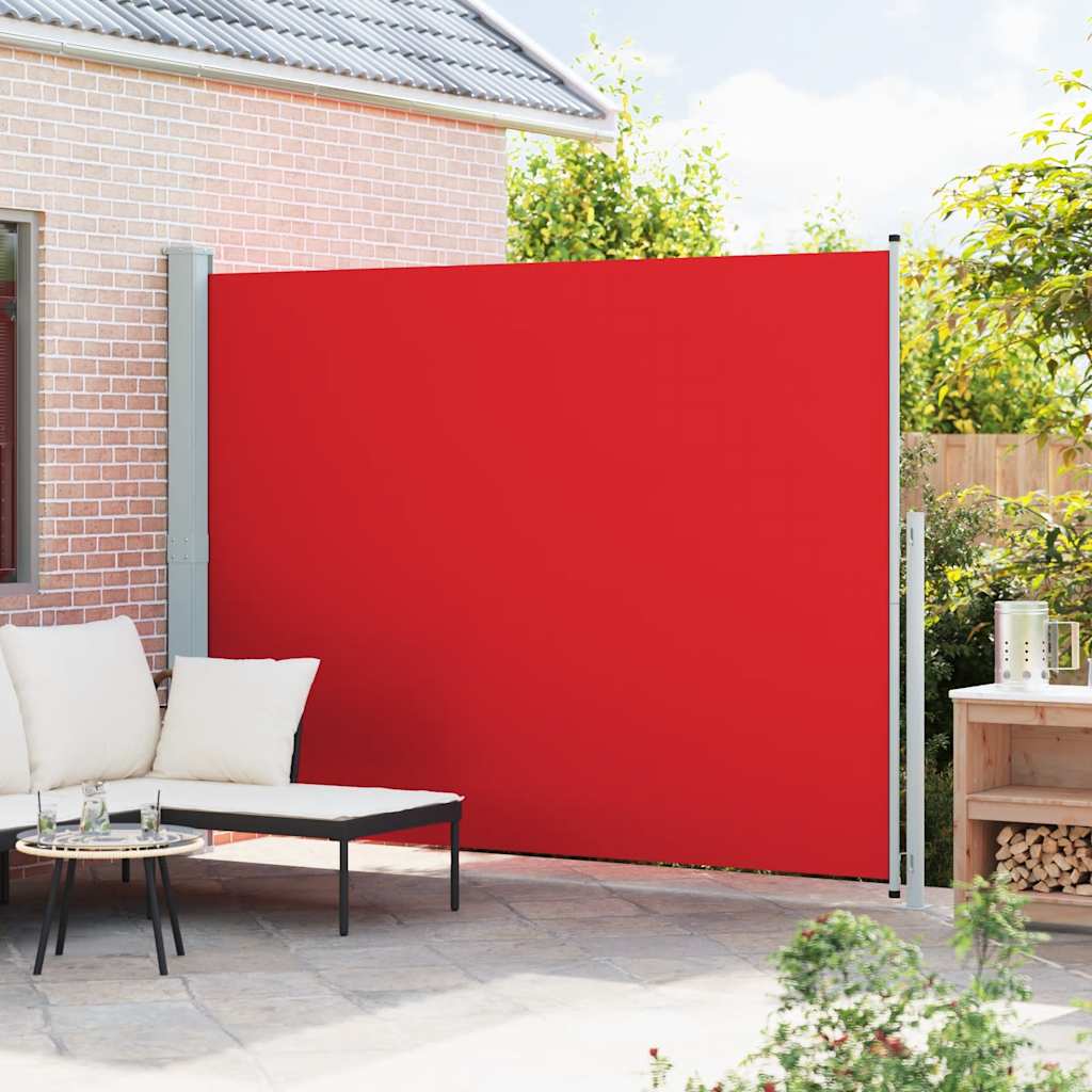 Tenda Laterale Retrattile per Patio 220x300 cm Rossa | homemem39