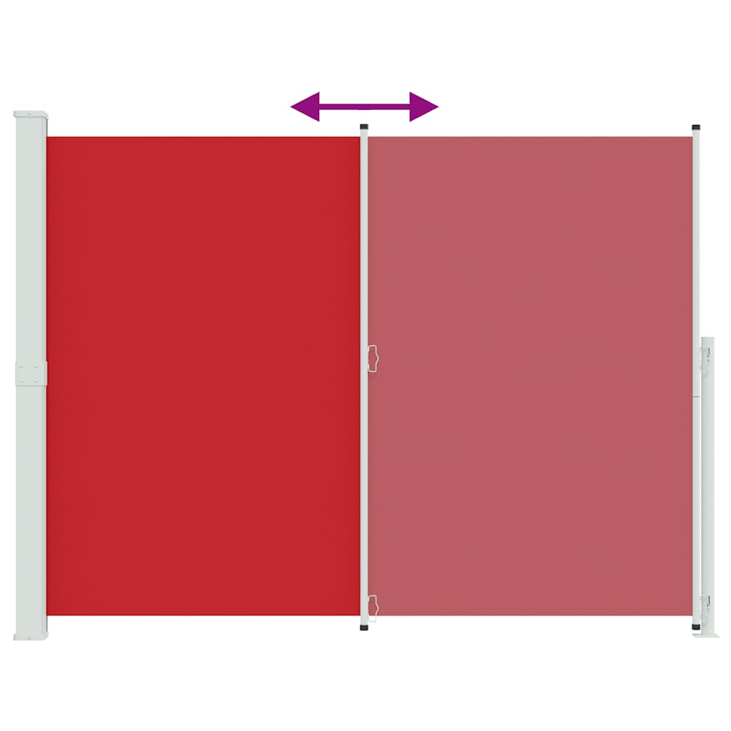 Tenda Laterale Retrattile per Patio 220x300 cm Rossa | homemem39