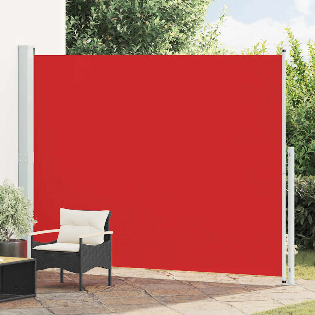 Tenda Laterale Retrattile per Patio 220x300 cm Rossa | homemem39