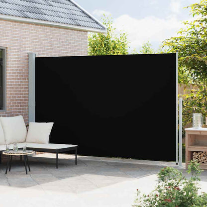 Tenda Laterale Retrattile per Patio 220x514 cm Nera