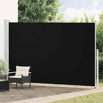 Tenda Laterale Retrattile per Patio 220x514 cm Nera