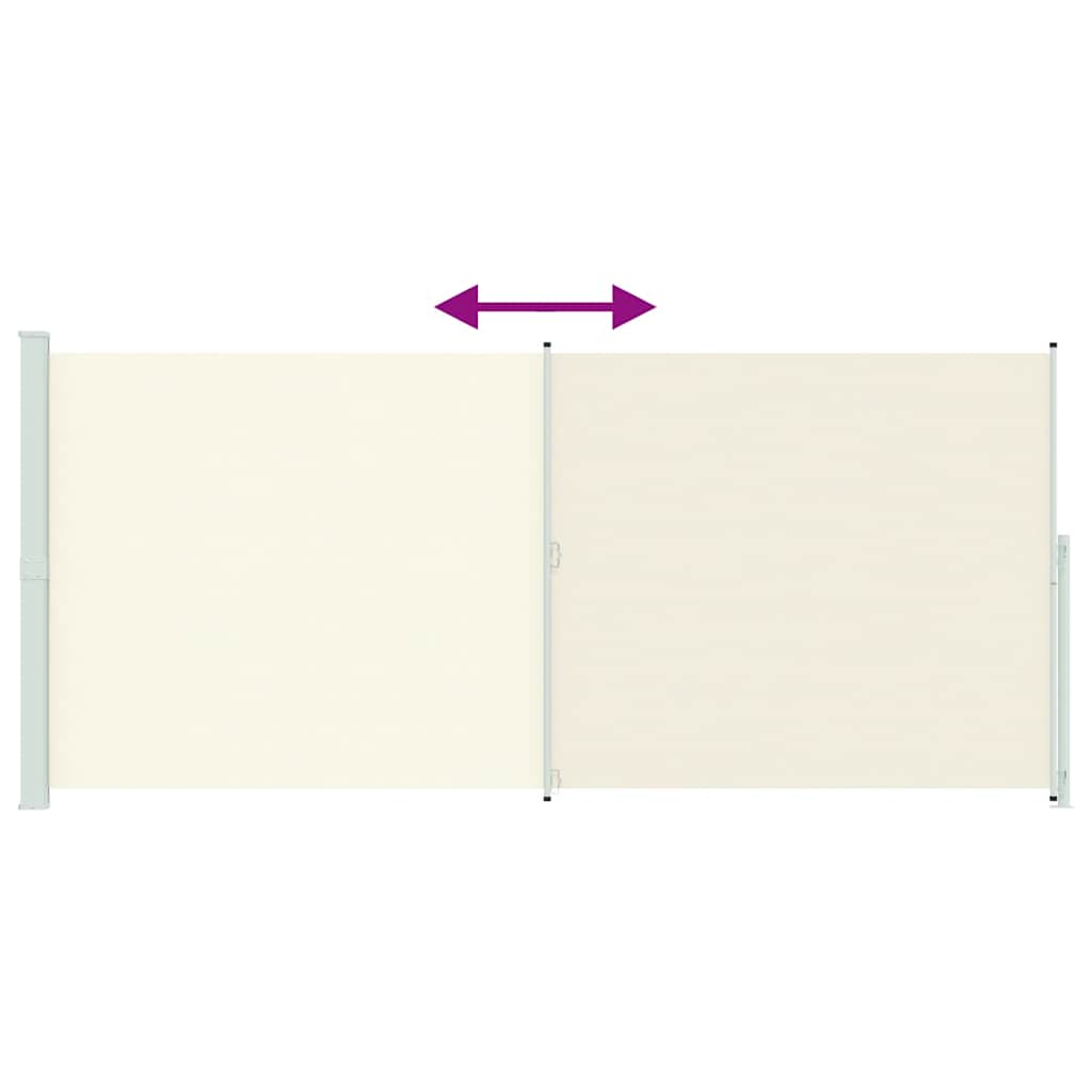 Tenda Laterale Retrattile per Patio 220x500 cm Crema | homemem39