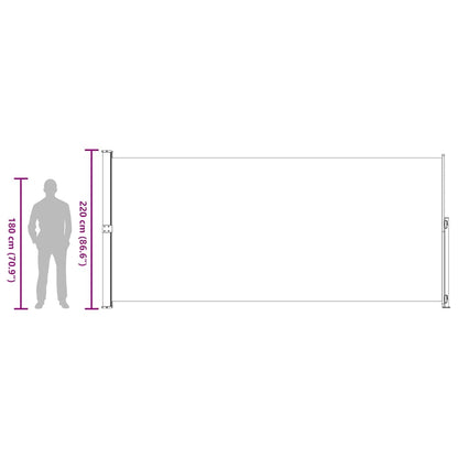 Tenda Laterale Retrattile per Patio 220x500 cm Crema | homemem39