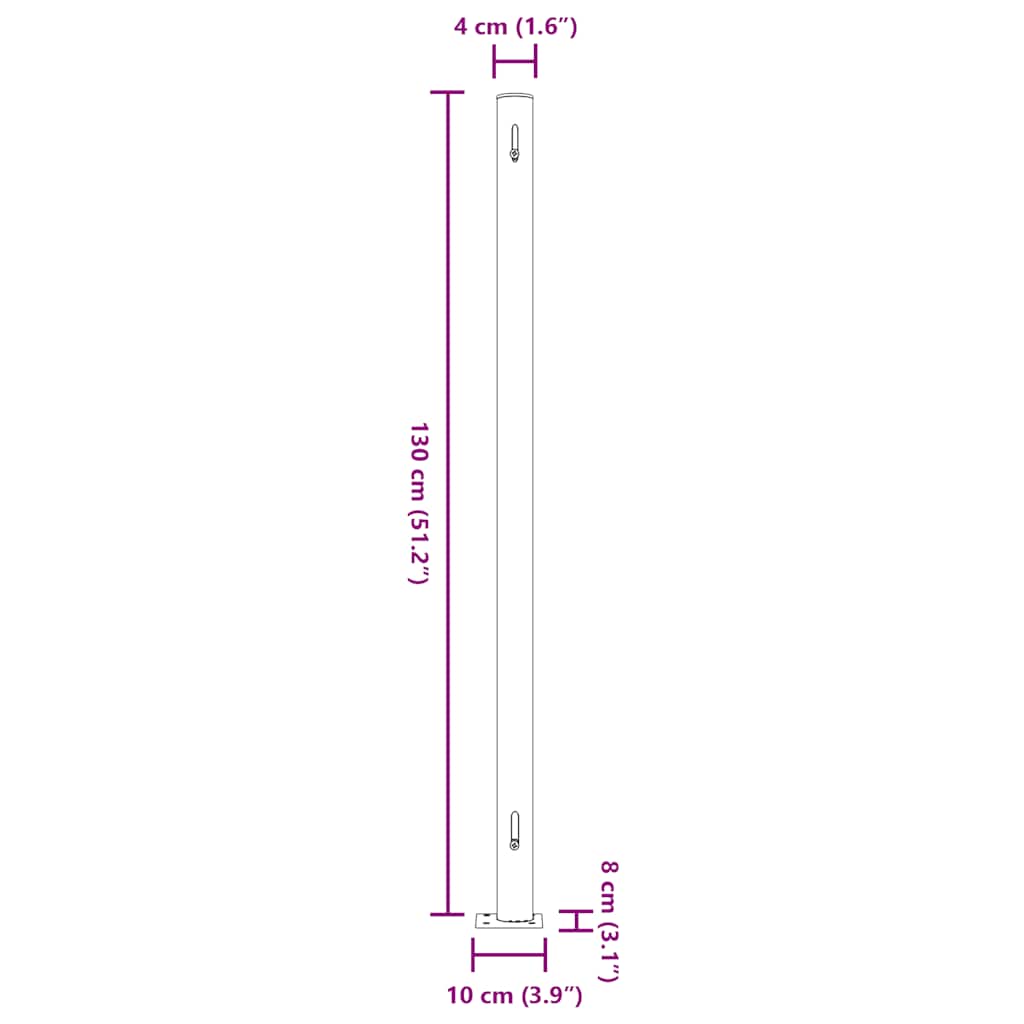 Tenda Laterale Retrattile per Patio 220x500 cm Grigia | homemem39
