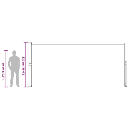 Tenda Laterale Retrattile per Patio 220x500 cm Grigia | homemem39