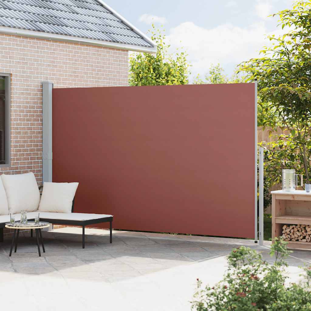 Tenda Laterale Retrattile per Patio 220x500 cm Marrone | homemem39