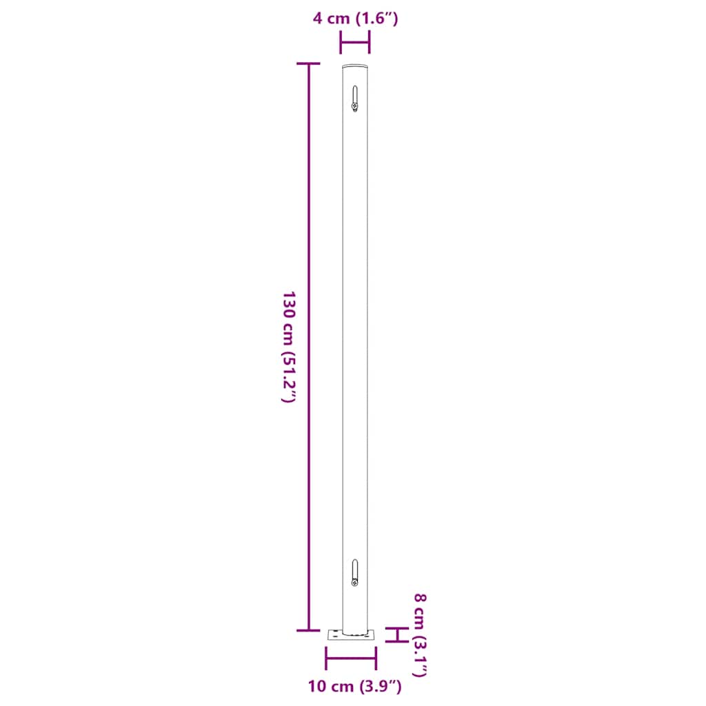 Tenda Laterale Retrattile per Patio 220x500 cm Marrone | homemem39