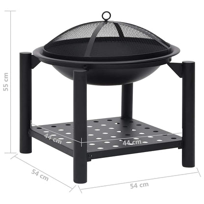 Braciere con Attizzatoio 54x54x55 cm in Acciaio | homemem39