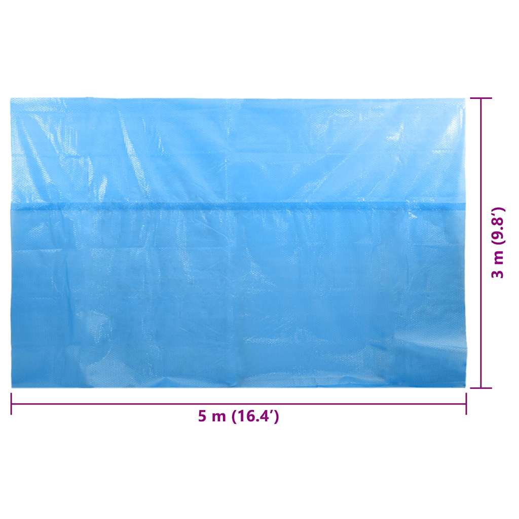 Copripiscina Rettangolare 500x300 cm in PE Blu | homemem39