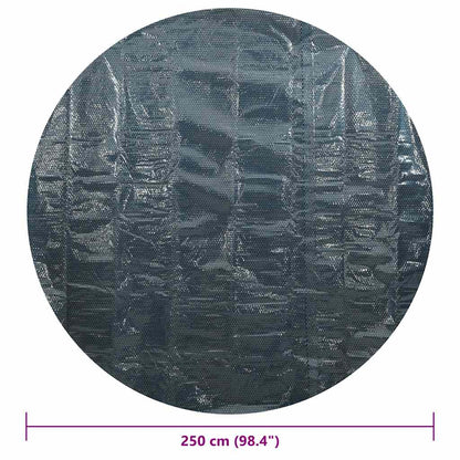 Pellicola Galleggiante Solare PE per Piscina 250 cm Nero e Blu | homemem39