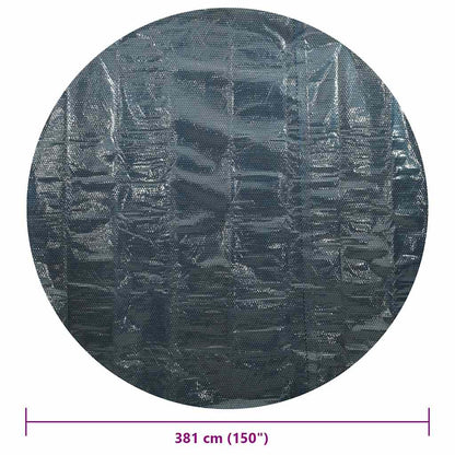 Pellicola Galleggiante Solare PE per Piscina 381 cm Nero e Blu | homemem39