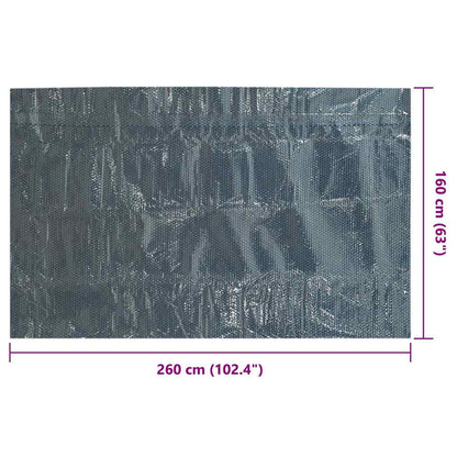 Copertura solare per piscina 260 x 160 cm 0,1 mm Quadrato