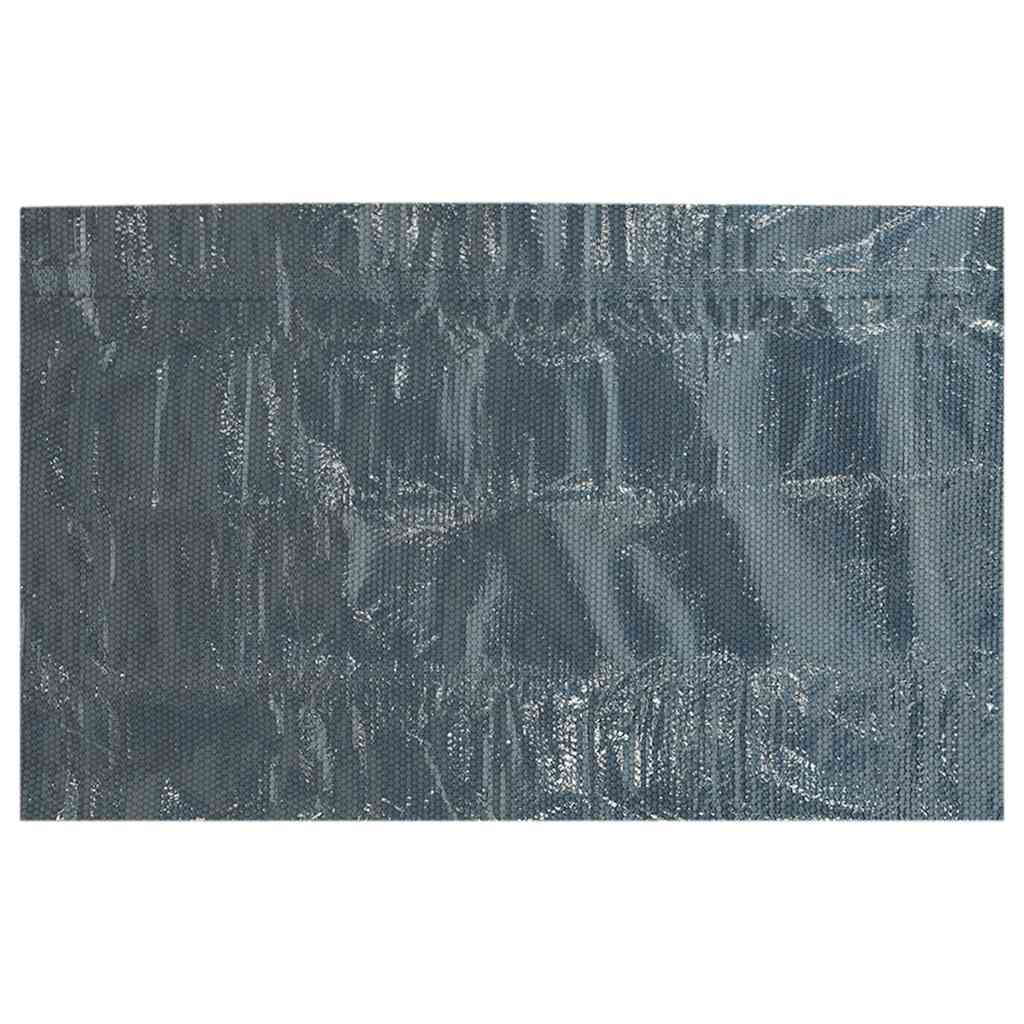 Pellicola Galleggiante Solare PE Piscina 549x274 cm Nero e Blu