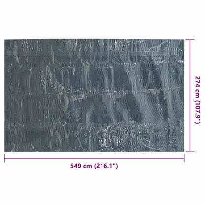 Copertura solare per piscina 549 x 274 cm 0,1 mm Quadrato