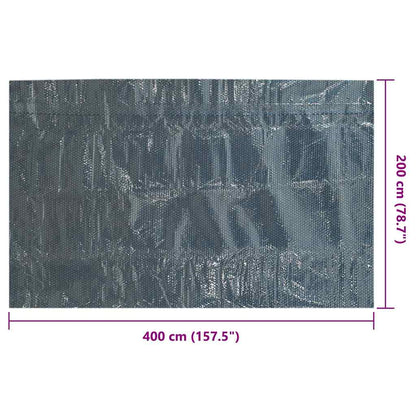 Copertura solare per piscina 400 x 200 cm 0,1 mm Quadrato