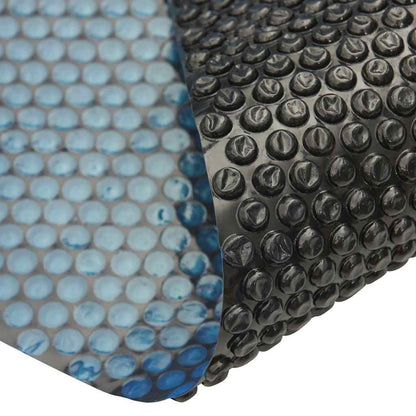 Pellicola Galleggiante Solare PE Piscina 600x400 cm Nero e Blu