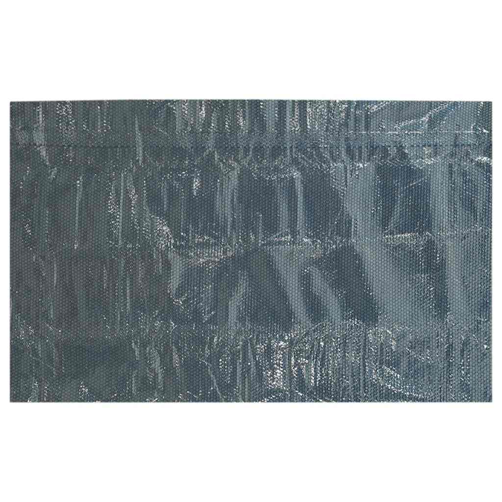 Pellicola Galleggiante Solare PE Piscina 600x400 cm Nero e Blu