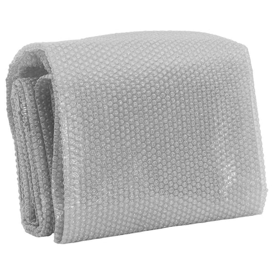 Pellicola Galleggiante Solare PE Piscina 381 cm Grigia - homemem39