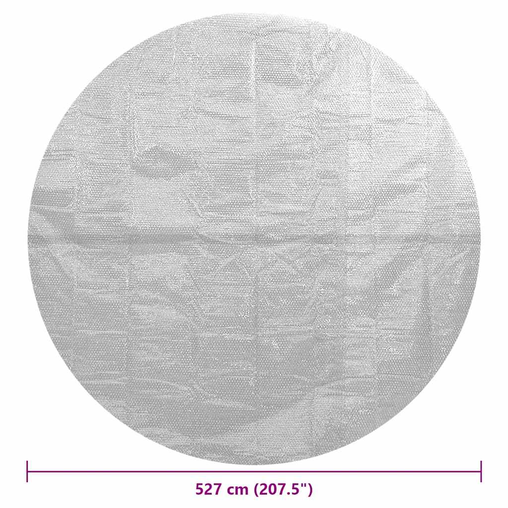 Pellicola Galleggiante Solare PE Piscina 527 cm Grigia | homemem39