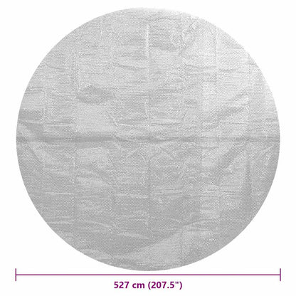 Pellicola Galleggiante Solare PE Piscina 527 cm Grigia | homemem39