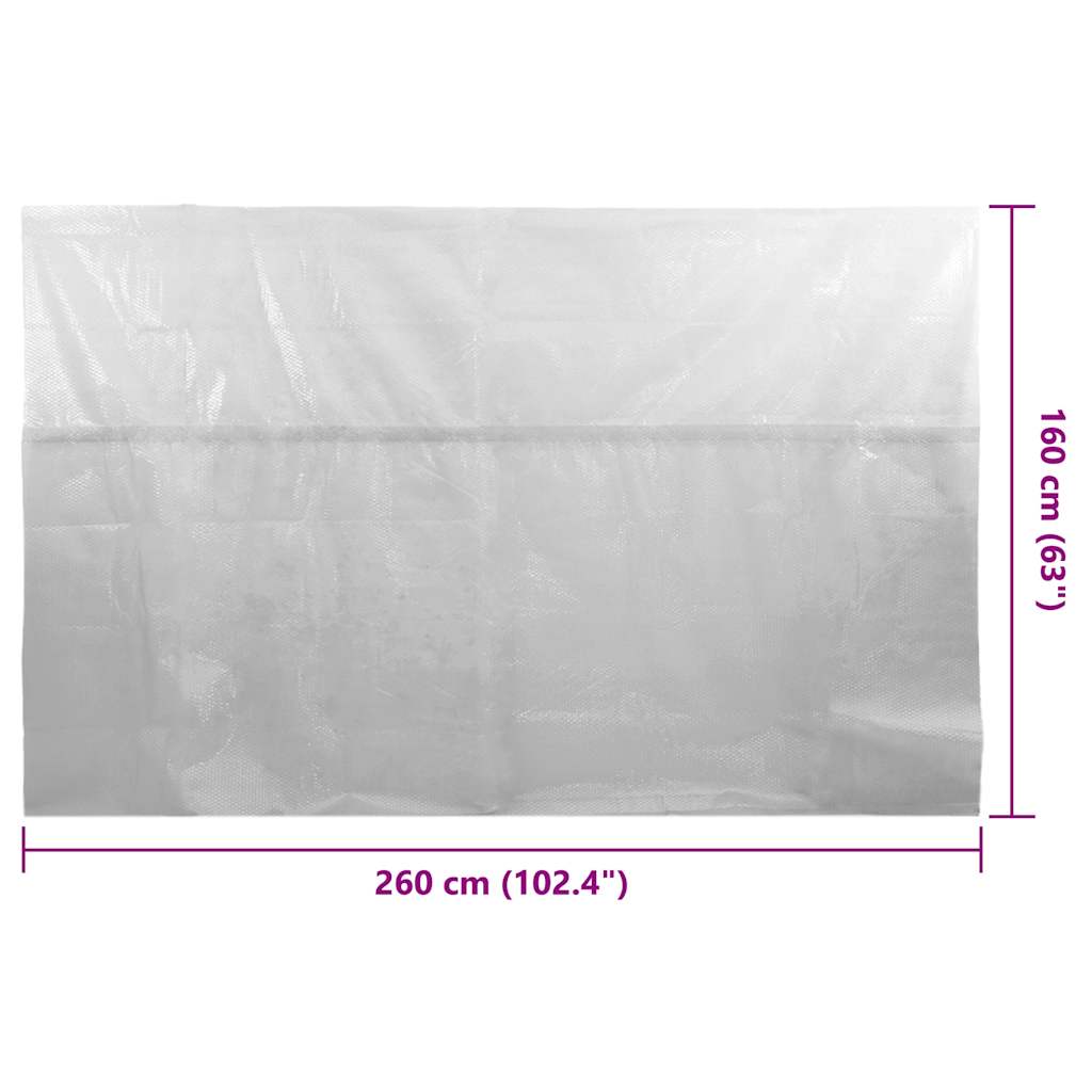 Pellicola Galleggiante Solare PE Piscina 260x160 cm Grigia | homemem39