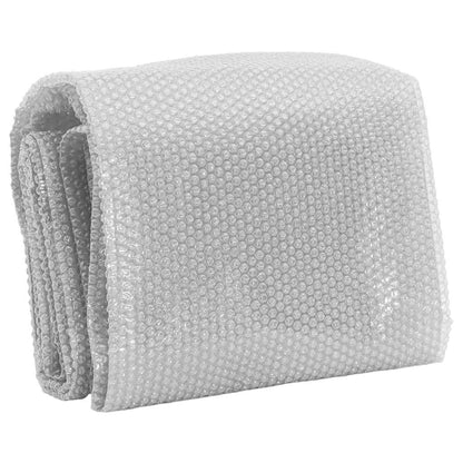Pellicola Galleggiante Solare PE Piscina 732x366 cm Grigia | homemem39