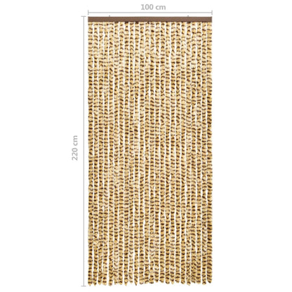 Zanzariera Beige e Marrone 100x220 cm Ciniglia - homemem39