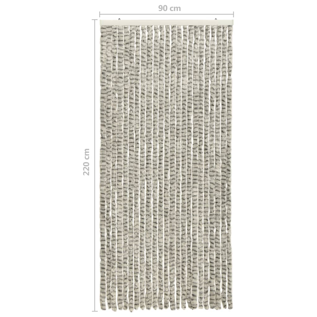 Zanzariera Grigio Chiaro e Grigio Scuro 90x220 cm Ciniglia - homemem39