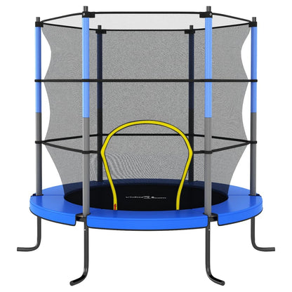 Set Trampolino con Rete di Sicurezza Rotondo 140x160 cm Blue