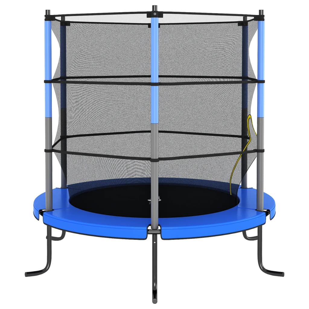 Set Trampolino con Rete di Sicurezza Rotondo 140x160 cm Blue