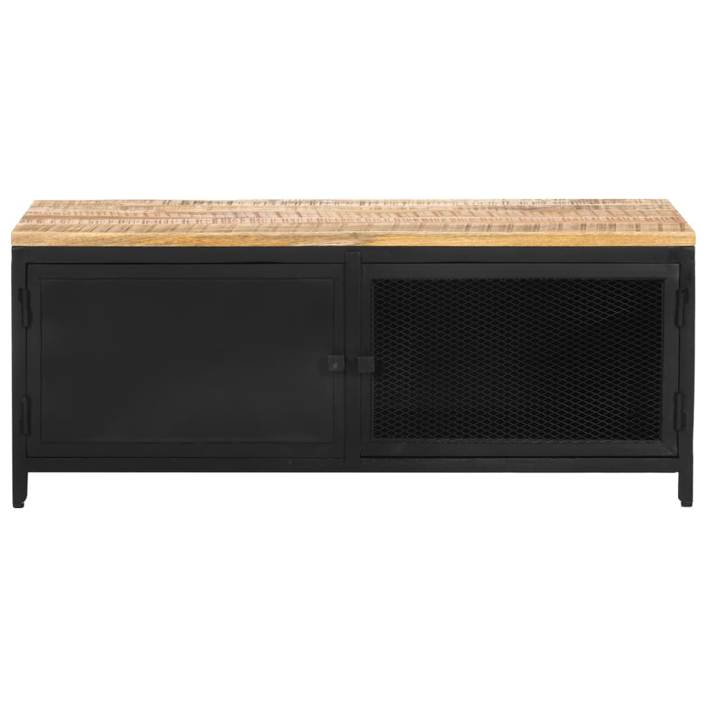 Tavolino da Salotto 90x50x37 cm Legno Massello di Mango Grezzo | homemem39