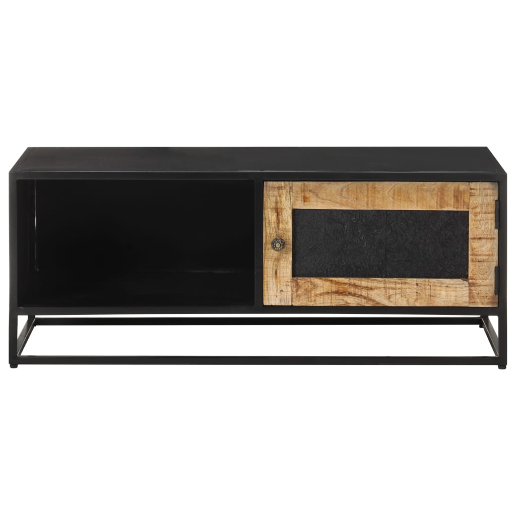 Tavolino da Salotto 90x50x35 cm in Legno di Mango Grezzo | homemem39