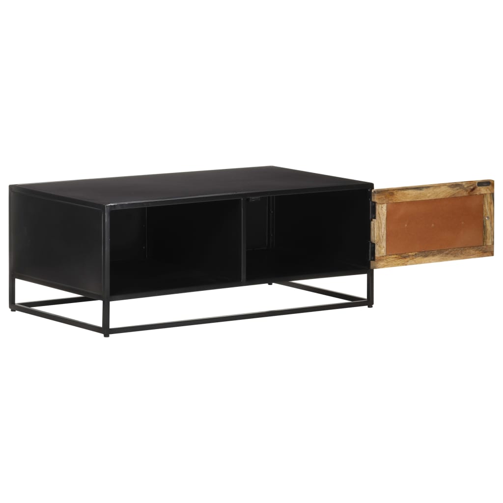 Tavolino da Salotto 90x50x35 cm in Legno di Mango Grezzo | homemem39