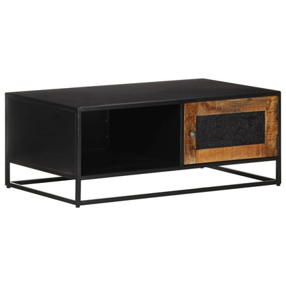 Tavolino da Salotto 90x50x35 cm in Legno di Mango Grezzo | homemem39