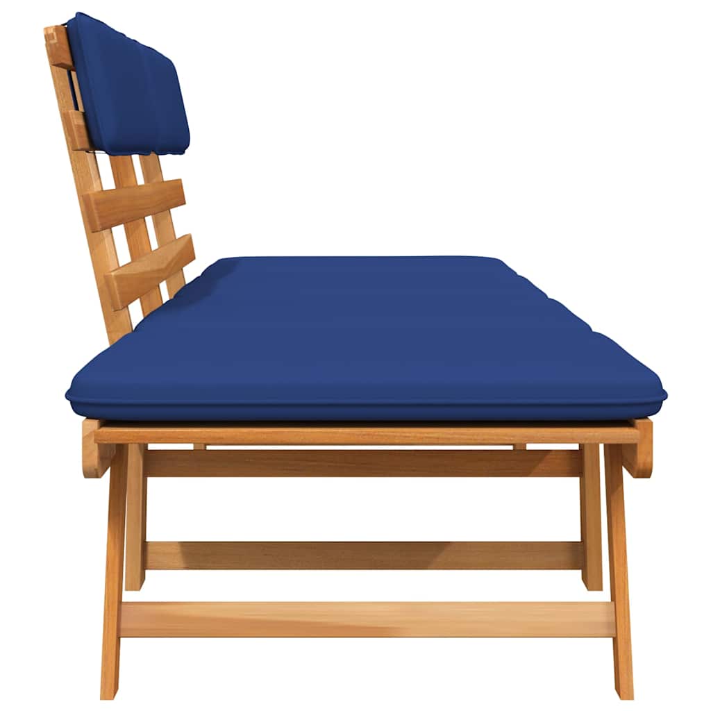 Panca da Giardino Cuscini 2-in-1 190 cm Legno Massello d'Acacia - homemem39