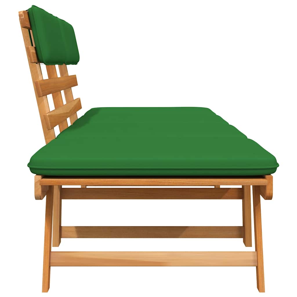 Panca da Giardino Cuscini 2-in-1 190 cm Legno Massello d'Acacia - homemem39