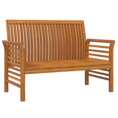 Divanetto con Cuscini Bianco Crema in Legno Massello di Acacia | homemem39