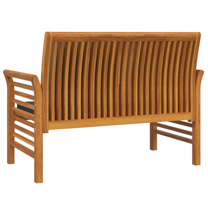 Divanetto con Cuscini Grigio Scuro in Legno Massello di Acacia | homemem39