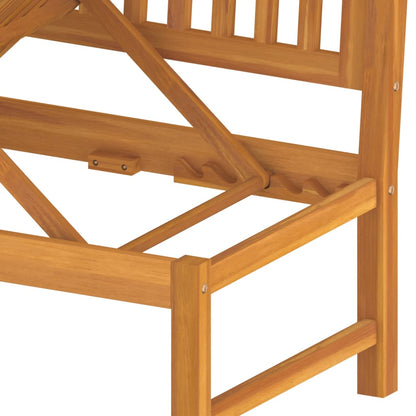 Dormeuse con Cuscino Grigio 200x60x75cm Legno Massello Acacia - homemem39