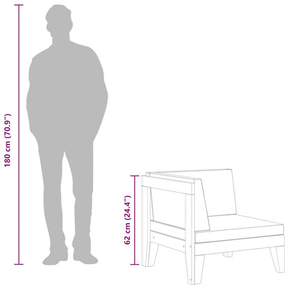 Set Divani da Giardino 2 pz con Cuscini in Massello di Acacia - homemem39